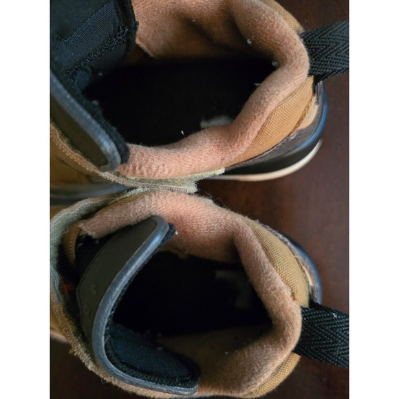 Jordan Max Aura 3 Kids Sneakers Wheat Brown Tan Canvas DA8023-200 Hook Loop - Picture 5 of 10